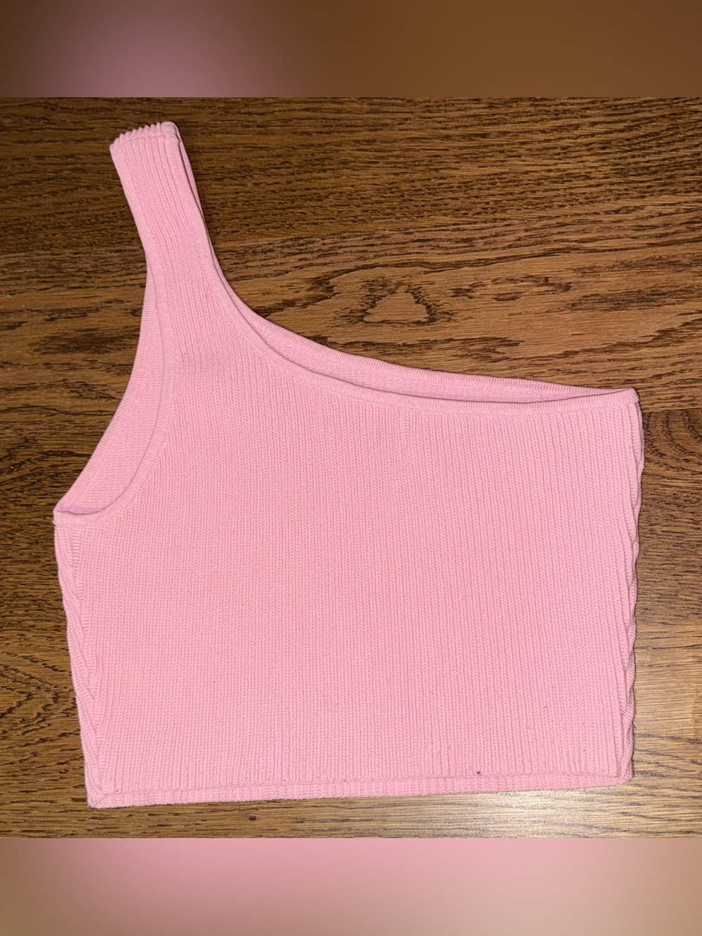 Babaton Women's Sculpt Knit One-Shoulder Cropped Tank Sweater in Pink - M